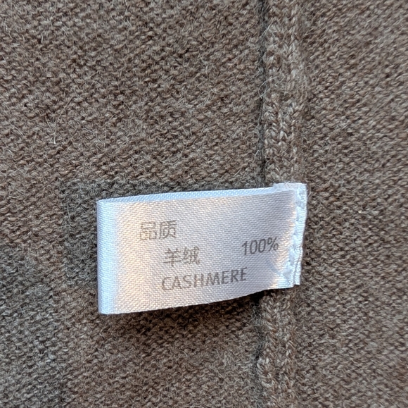 Women’s Light Taupe Cashmere Twin Set Cardigan & Turtleneck EU 46, Size L - Picture 10 of 15